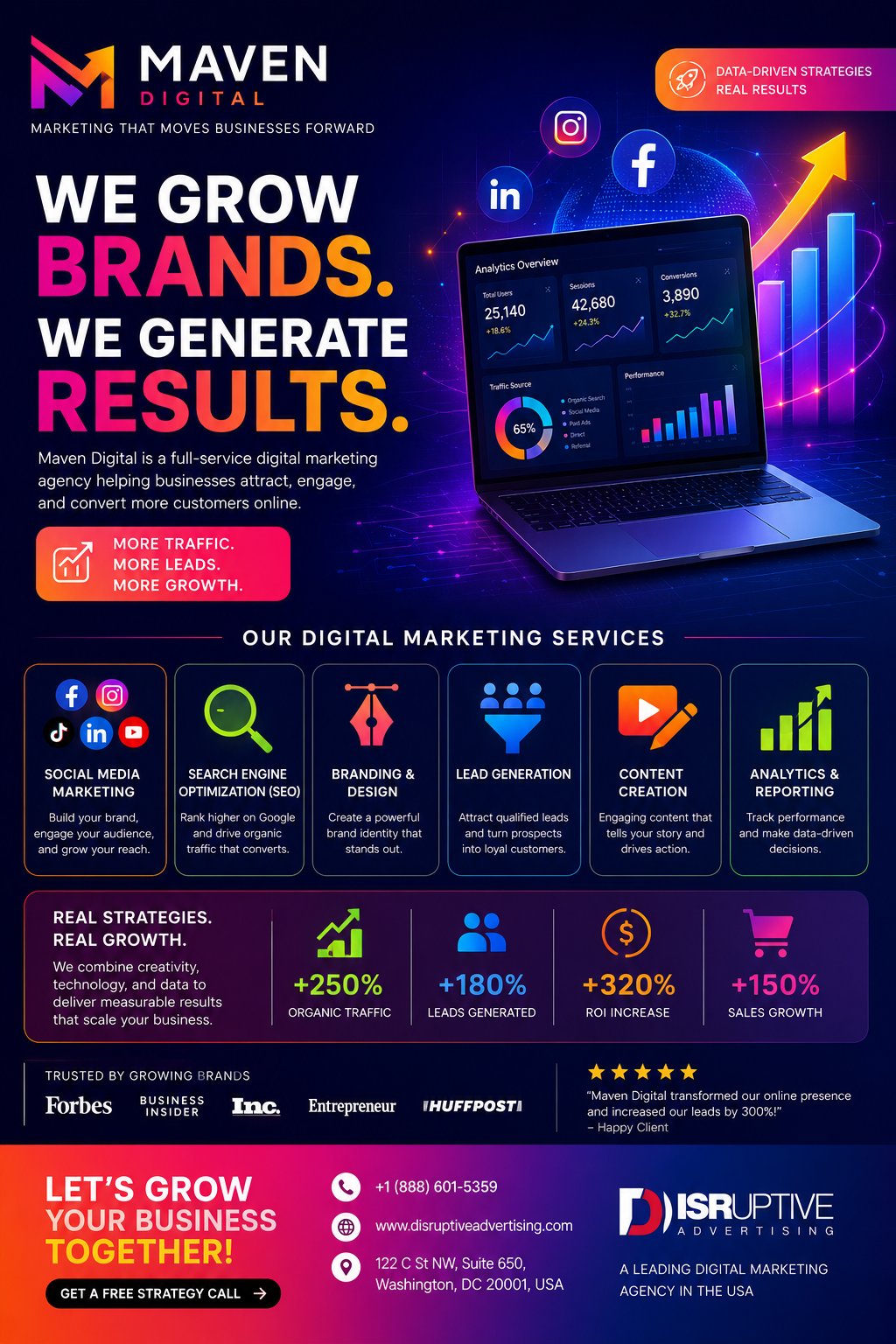 Digital marketing promotional design from the social media portfolio
